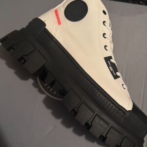 Palladium White and Black Women's Shoes